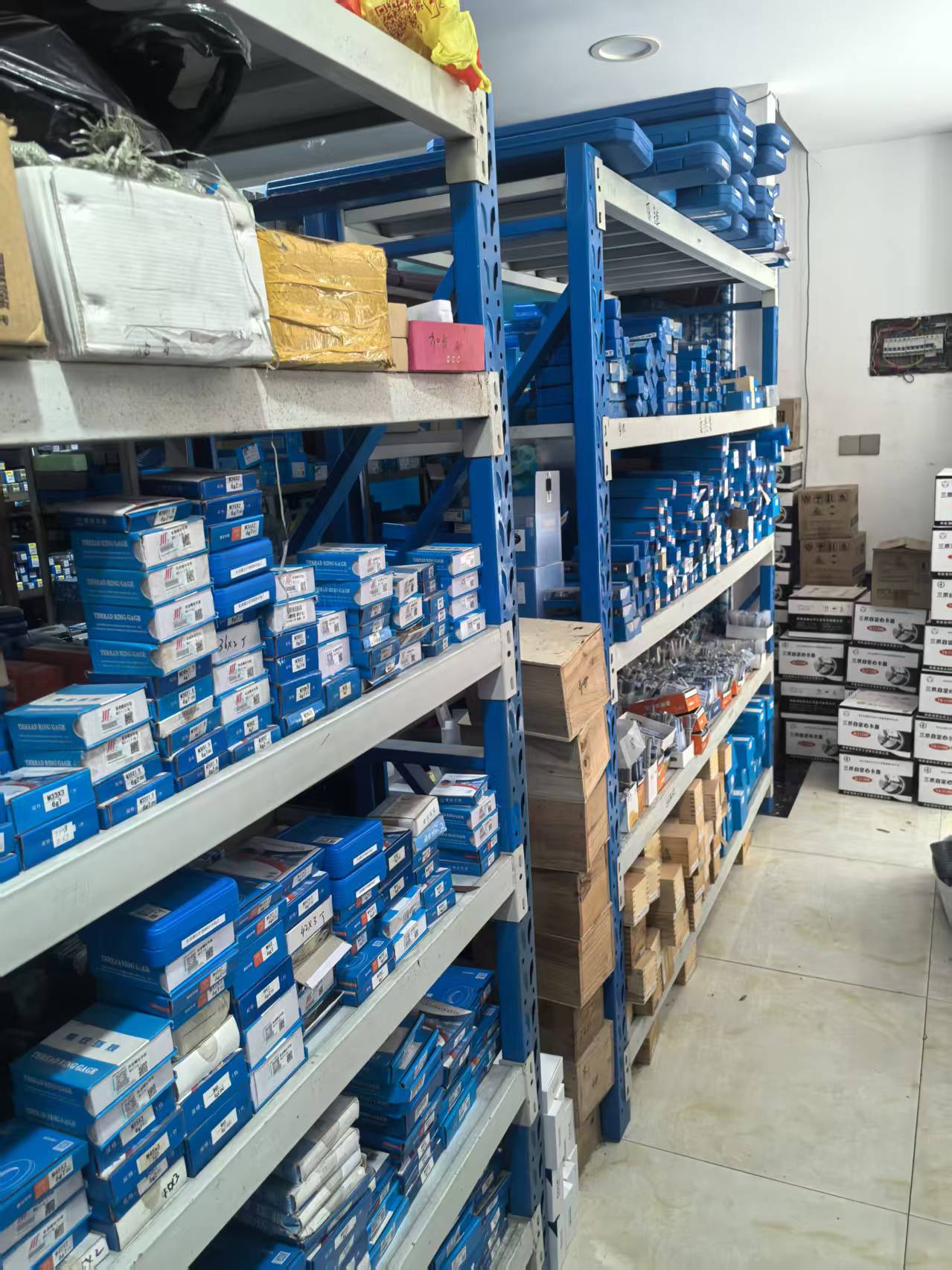 Packaged cutting tool stock ready for order preparation